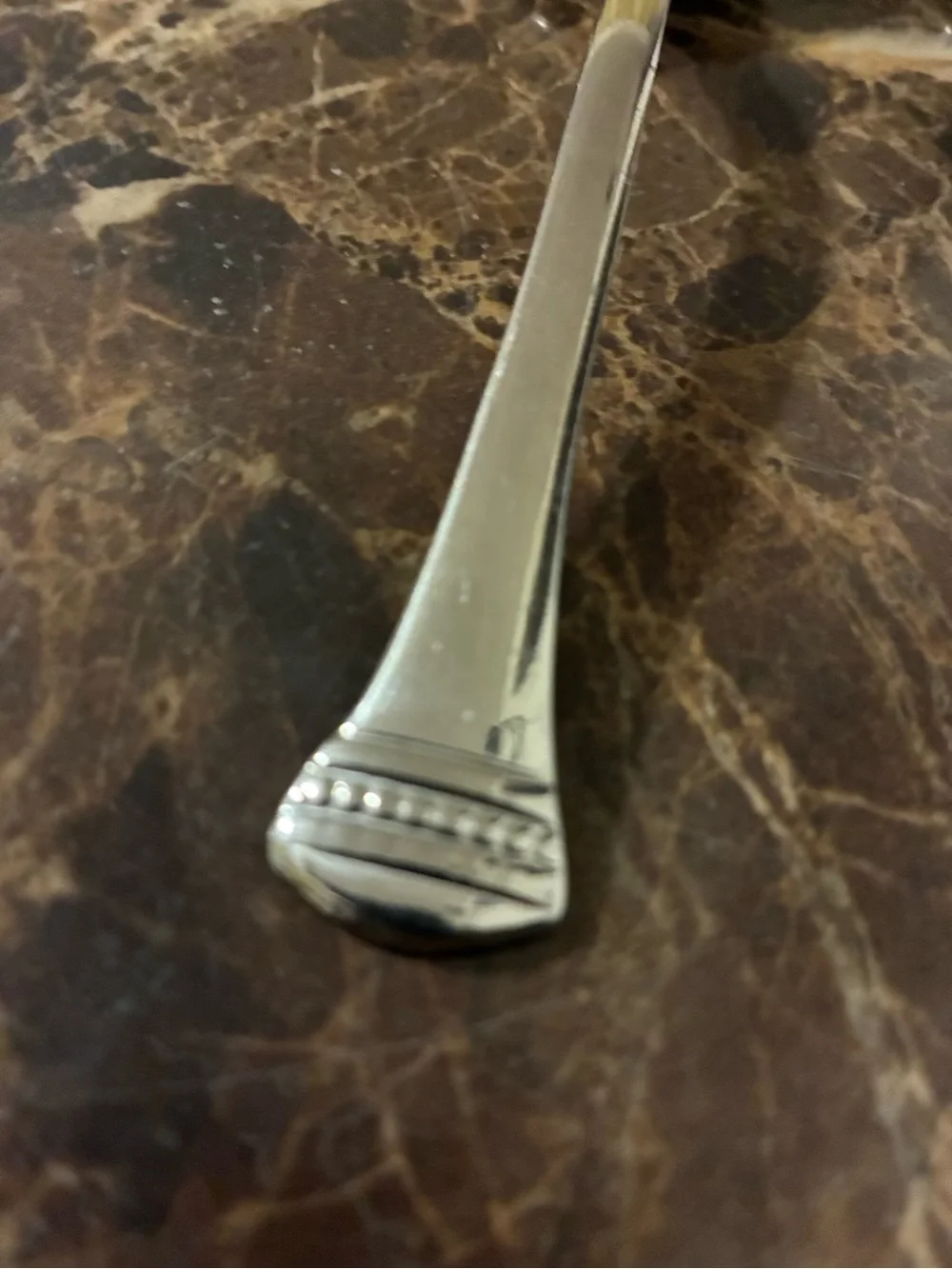 Wallace Glossy Stainless Teaspoon Set of 4 - Classic Beaded Handle